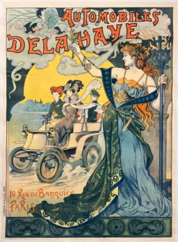 AFFICHES ANCIENNES - Publicité -Automobiles Delahaye – Anonyme – 1898