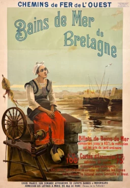 AFFICHES ANCIENNES - Publicité -Bains de Mer de Bretagne – H. Colb – [1900]