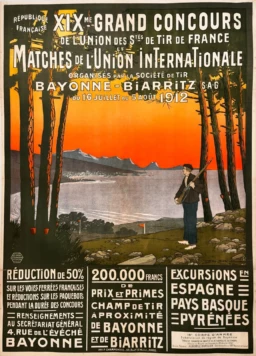 AFFICHES ANCIENNES - Publicité -Bayonne – Biarritz – Géo Dorival – 1911