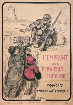 AFFICHES ANCIENNES - Publicité -Emprunt des Dernières Cartouches – R. Cabrol – 1918