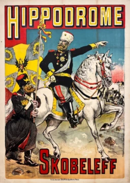 AFFICHES ANCIENNES - Publicité -Hippodrome de Skobeleff – C. Lévy – 1888