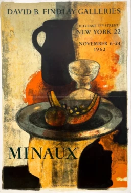 AFFICHES ANCIENNES - Publicité - Minaux à la « David B. Findlay Galleries » – 1962