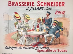 AFFICHES ANCIENNES - Cuisine et Boissons -Brasserie Schneider – A. Quendray – [1900]