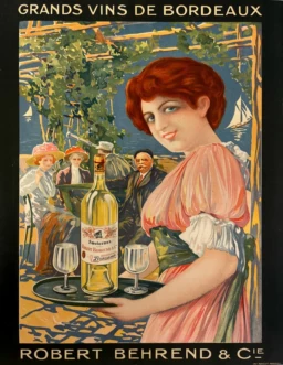 AFFICHES ANCIENNES - Cuisine et Boissons - Grands Vins de Bordeaux – David Dellepiane – [1920]