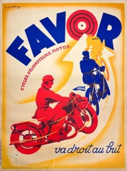 AFFICHES ANCIENNES - Cyclisme -Favor – L. Matthey – [1920]