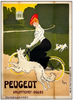 AFFICHES ANCIENNES - Cyclisme - Peugeot Cycles – Alméry Lobel-Riche – 1902