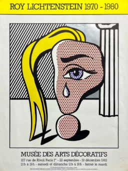 AFFICHES ANCIENNES - Publicité - Roy Lichtenstein au Musée des Arts Décoratifs Paris – 1982