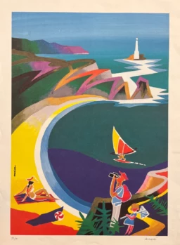 AFFICHES ANCIENNES - Tourisme - La Hague, Normandie – J. Auriac – [1990]