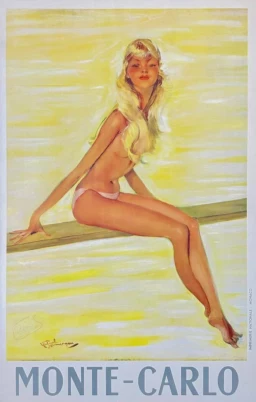 AFFICHES ANCIENNES - Tourisme - Monte-Carlo – Jean-Gabriel Domergue – [1950]