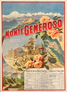 AFFICHES ANCIENNES - Tourisme - Monte Generoso – Anonyme – 1903