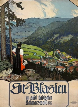 AFFICHES ANCIENNES - Tourisme - Saint Blasien – Fôret-Noire – Anonyme – [1910]