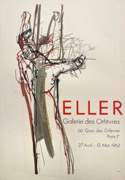 AFFICHES ANCIENNES - Beaux-Arts - Eller à la Galerie des Orfèvres – Affiche Expo Litho Mourlot 1962