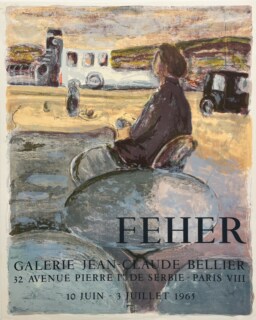 AFFICHES ANCIENNES - Beaux-Arts - Feher à la Galerie Jean-Claude Bellier – Affiche Expo Litho Mourlot 1965