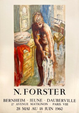 AFFICHES ANCIENNES - Beaux-Arts - N. Forster à la Galerie Bernheim-Jeune – Affiche Expo Litho Mourlot 1960