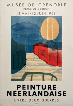 AFFICHES ANCIENNES - Beaux-Arts - Peinture Néerlandaise au Musée de Grenoble – Affiche Expo Litho Mourlot 1961