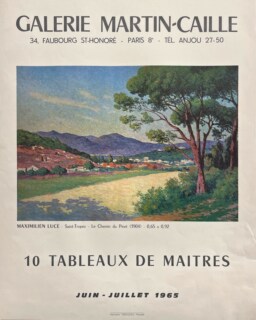 AFFICHES ANCIENNES - Beaux-Arts - 10 Tableaux de Maîtres Galerie Martin-Caille – Affiche Expo Litho Criscuolo 1965