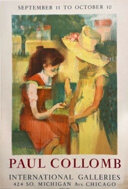 AFFICHES ANCIENNES - Beaux-Arts - Collomb à la International Galleries Chicago – Affiche Expo Litho Mourlot 1964