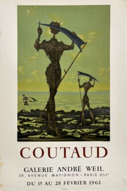 AFFICHES ANCIENNES - Beaux-Arts - Coutaud à la Galerie André Weil – Affiche Expo Litho Mourlot 1962