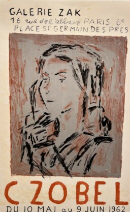 AFFICHES ANCIENNES - Beaux-Arts - Czobel à la Galerie Zak – Affiche Expo Litho Desjobert 1962