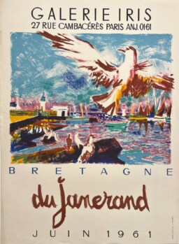 AFFICHES ANCIENNES - Beaux-Arts - Du Janerand à la Galerie Iris – Affiche Expo Litho L. Détruit 1961