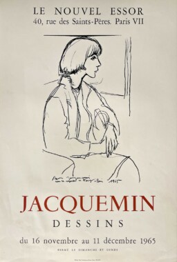 AFFICHES ANCIENNES - Beaux-Arts - Jacquemin à la Galerie Le Nouvel Essor – Affiche Expo Litho Rigal 1965