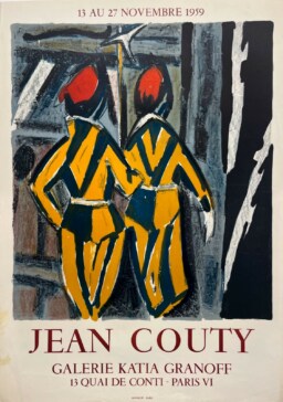 AFFICHES ANCIENNES - Beaux-Arts - Jean Couty à la Galerie Katia Granoff – Affiche Expo Litho Mourlot 1959