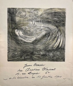 AFFICHES ANCIENNES - Beaux-Arts - Jeanne Esmiein chez Christiane Vincent – Affiche Expo Litho 1968