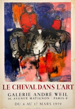 AFFICHES ANCIENNES - Beaux-Arts - Le Cheval dans l\&rsquo;Art à la Galerie André Weil – Affiche Expo Litho Mourlot 1959