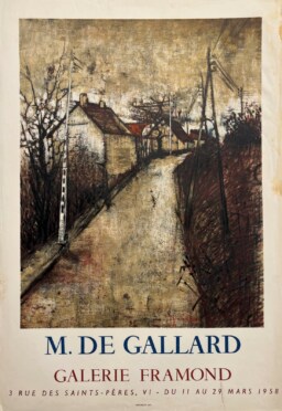 AFFICHES ANCIENNES - Beaux-Arts - M. De Gallard à la Galerie Framond – Affiche Expo Litho Mourlot 1958