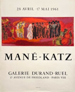 AFFICHES ANCIENNES - Beaux-Arts - Mané-Katz à la Galerie Durand-Ruel – Affiche Expo Litho Mourlot 1961