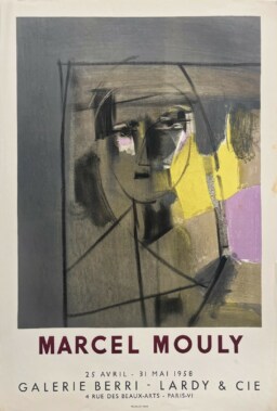 AFFICHES ANCIENNES - Beaux-Arts - Marcel Mouly à la Galerie Berri – Lardy et Cie – Affiche Expo Litho Mourlot 1958