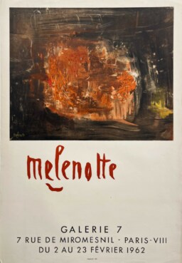 AFFICHES ANCIENNES - Beaux-Arts - Melenotte à la Galerie 7 – Affiche Expo Litho Mourlot 1962