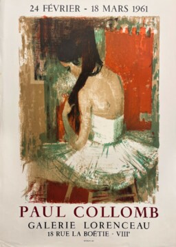 AFFICHES ANCIENNES - Beaux-Arts - Paul Collomb à la Galerie Lorenceau – Affiche Expo Litho Mourlot 1961