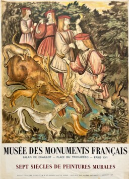 AFFICHES ANCIENNES - Beaux-Arts - Peintures Murales au Musée des Monuments Français – Affiche Expo Mourlot 1962