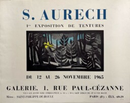 AFFICHES ANCIENNES - Beaux-Arts - S. Aurech à la Galerie Rue Paul-Cézanne – Affiche Expo Litho PPI Paris 1965