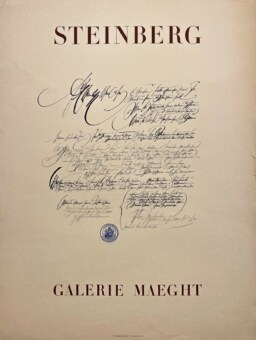 AFFICHES ANCIENNES - Beaux-Arts - Steinberg à la Galerie Maeght – Affiche Expo Litho Arte 1971