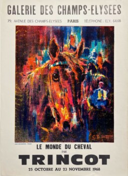 AFFICHES ANCIENNES - Beaux-Arts - Trincot à la Galerie des Champs-Élysées – Affiche Expo Litho Jess-Borocco 1968