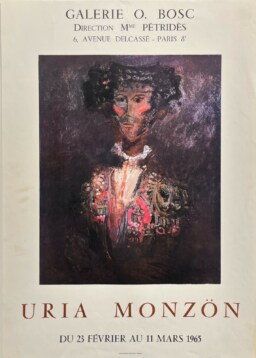 AFFICHES ANCIENNES - Beaux-Arts - Uria Monzön à la Galerie O. Bosc – Affiche Expo Litho 1965